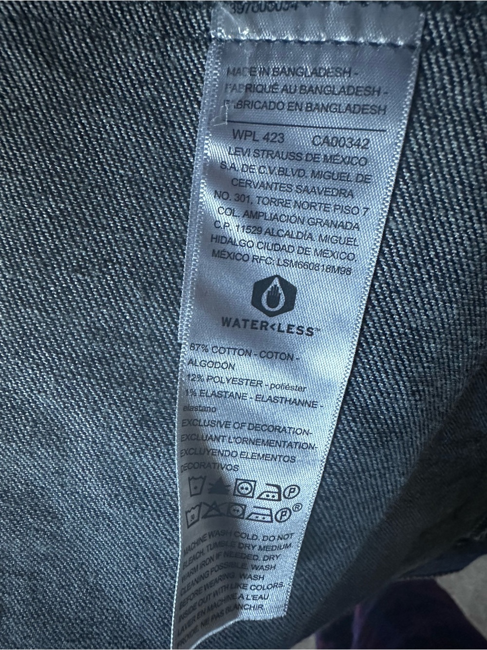 Signature Levi Strauss Men's Dark Blue Denim Jacket - Picture 5 of 5